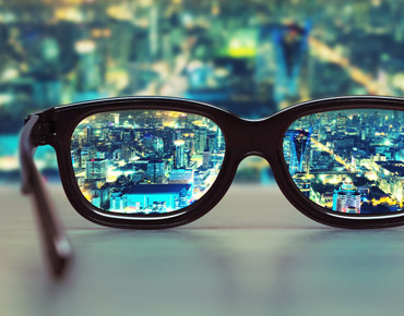 glasses sitting on desk